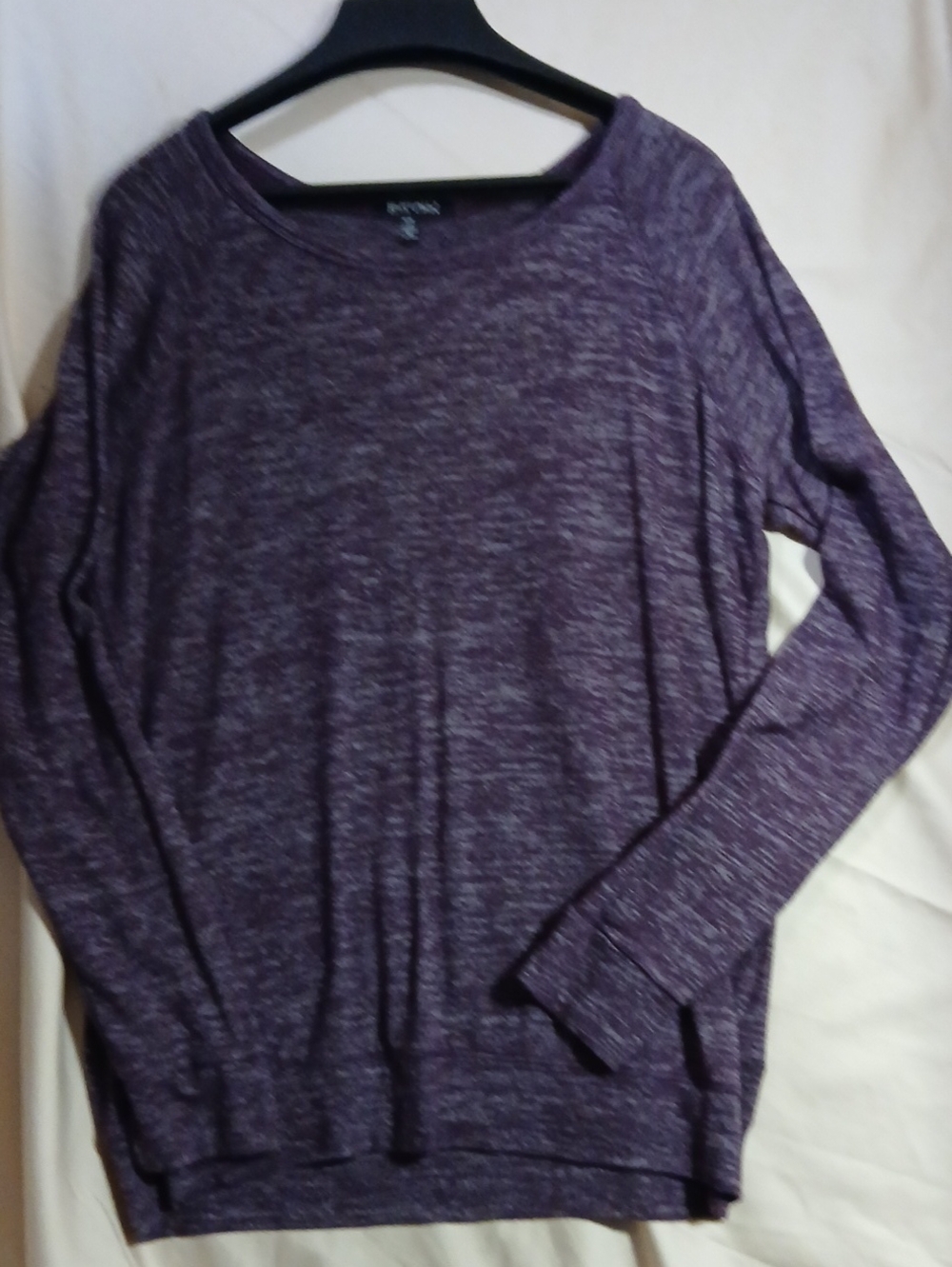 Buffalo David Bitton Heathered Purple Long Sleeve Top